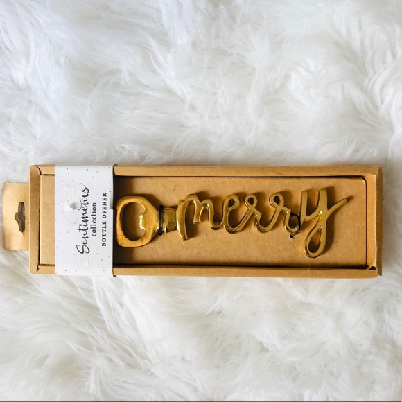 SENTIMENTS COLLECTION Gold Merry Bottle Opener - Picture 1 of 7